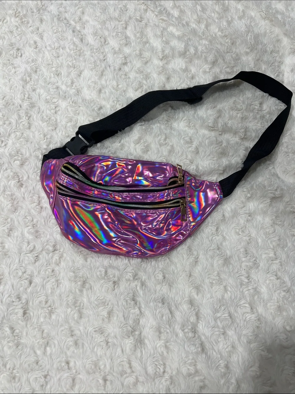 Iridescent Pink Holographic Fanny Pack